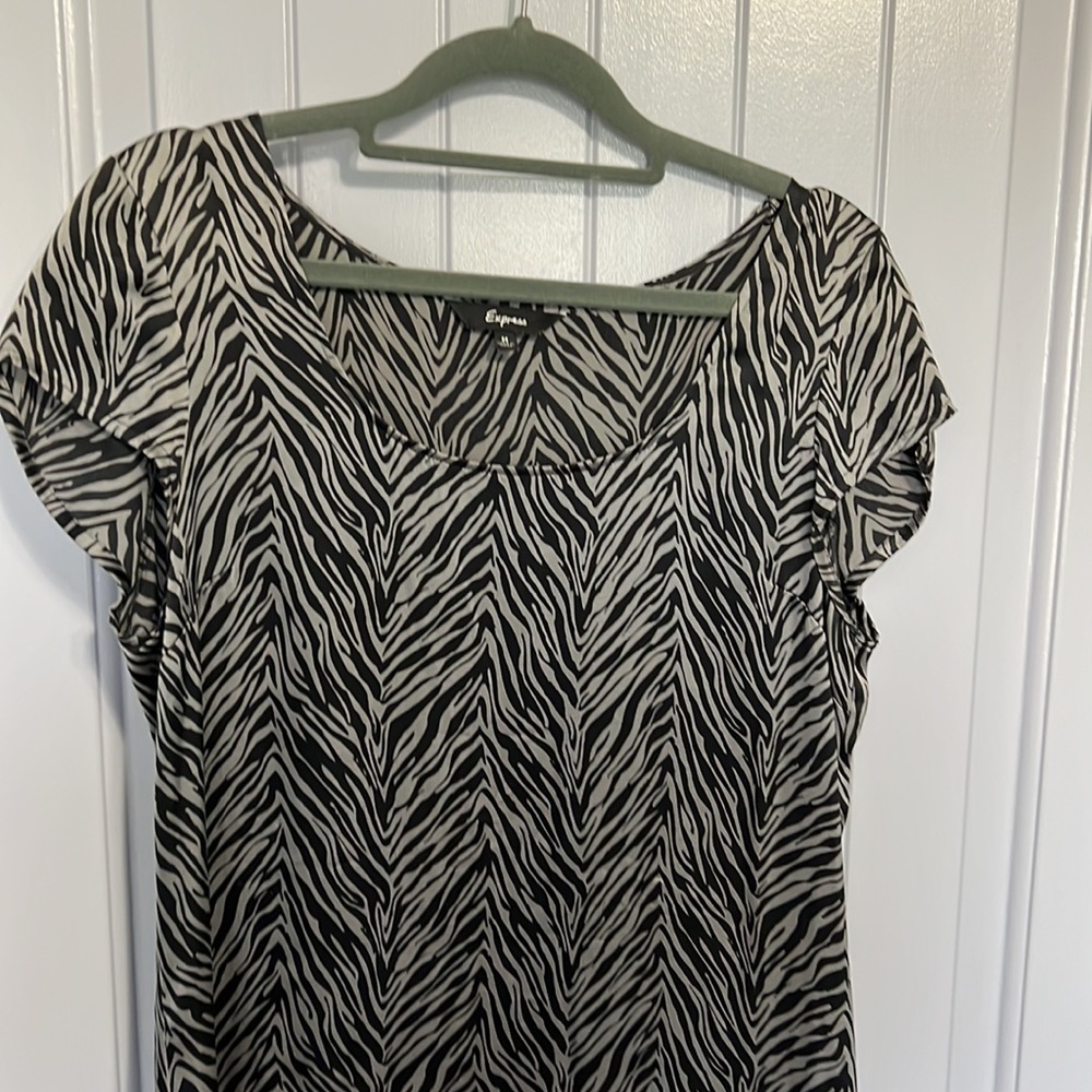 Express Silk Animal Print Dress-Tunic size M - Picture 2 of 4